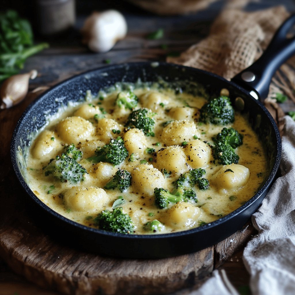 Cremige Gnocchi mit Brokkoli