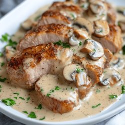 Schweinefilet in Pilzrahm