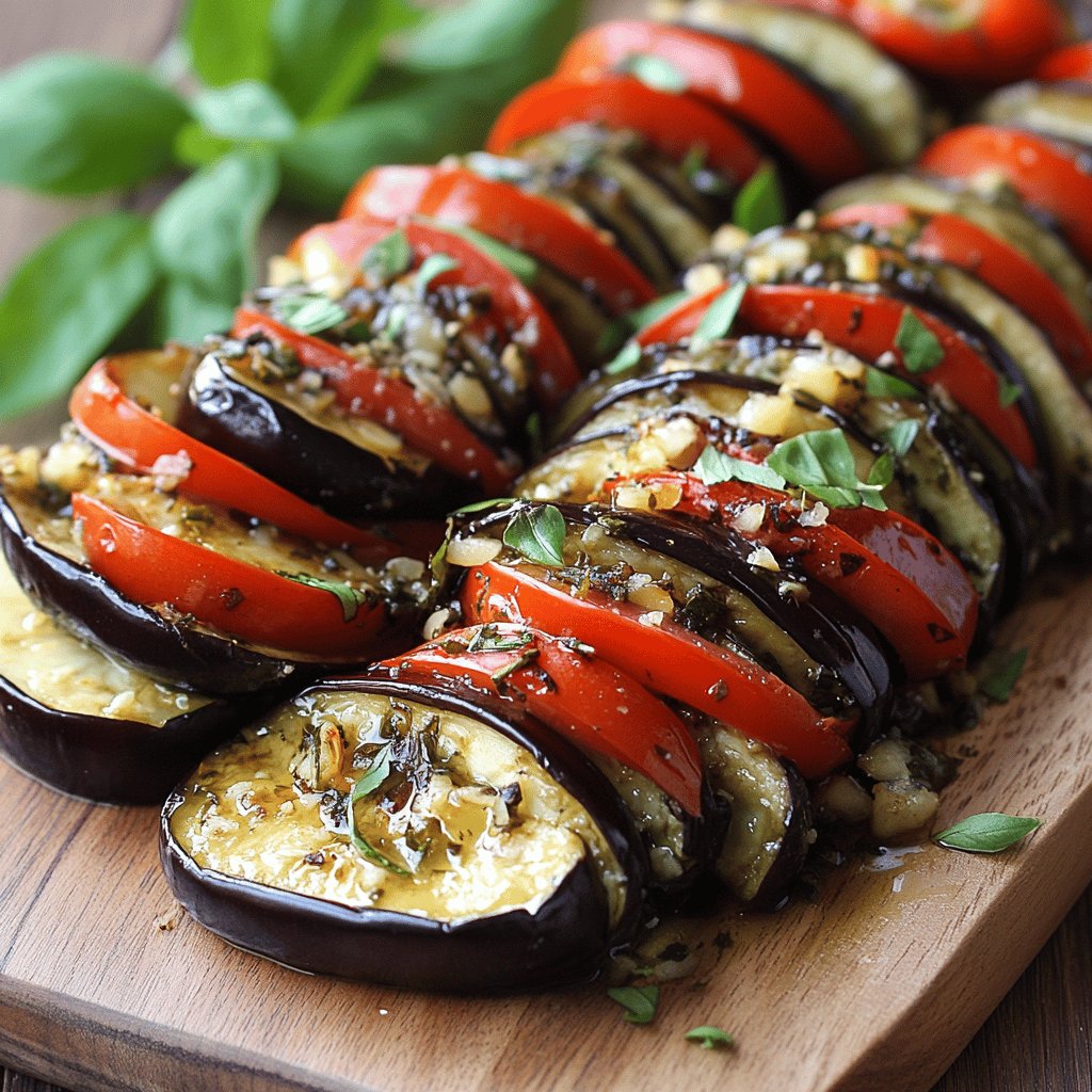 Würzige Auberginen-Antipasti
