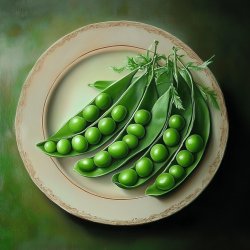 Erfrischendes Erbsengemüse