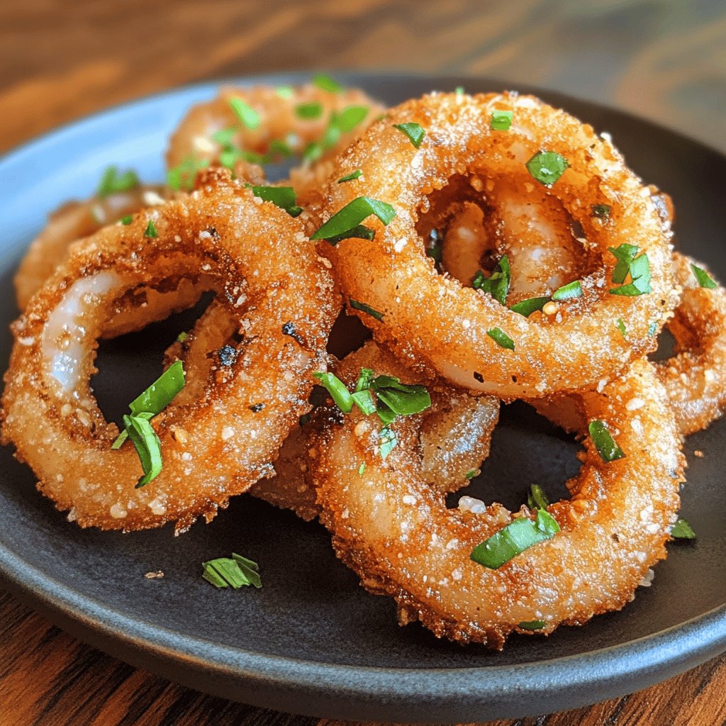 Knoblauch-Tintenfischringe