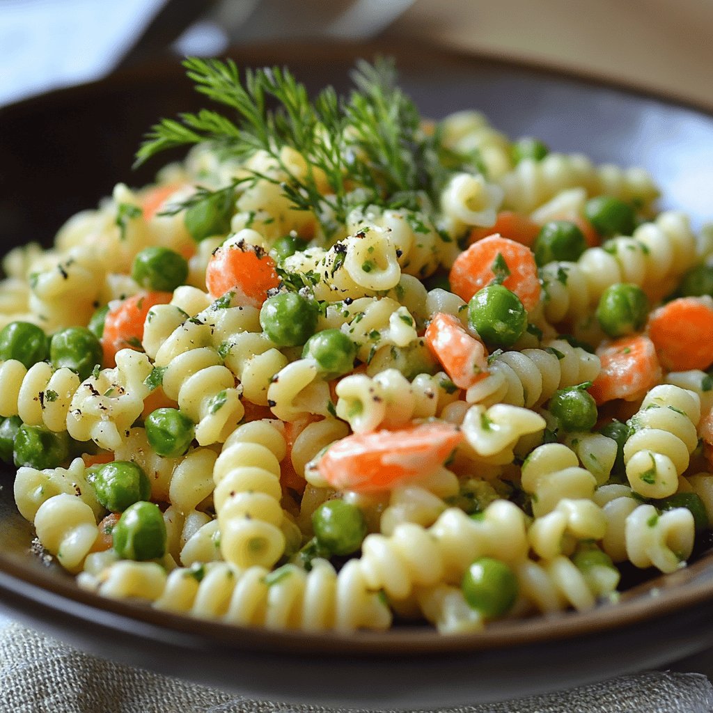 Frischer Nudelsalat mit Gemüse