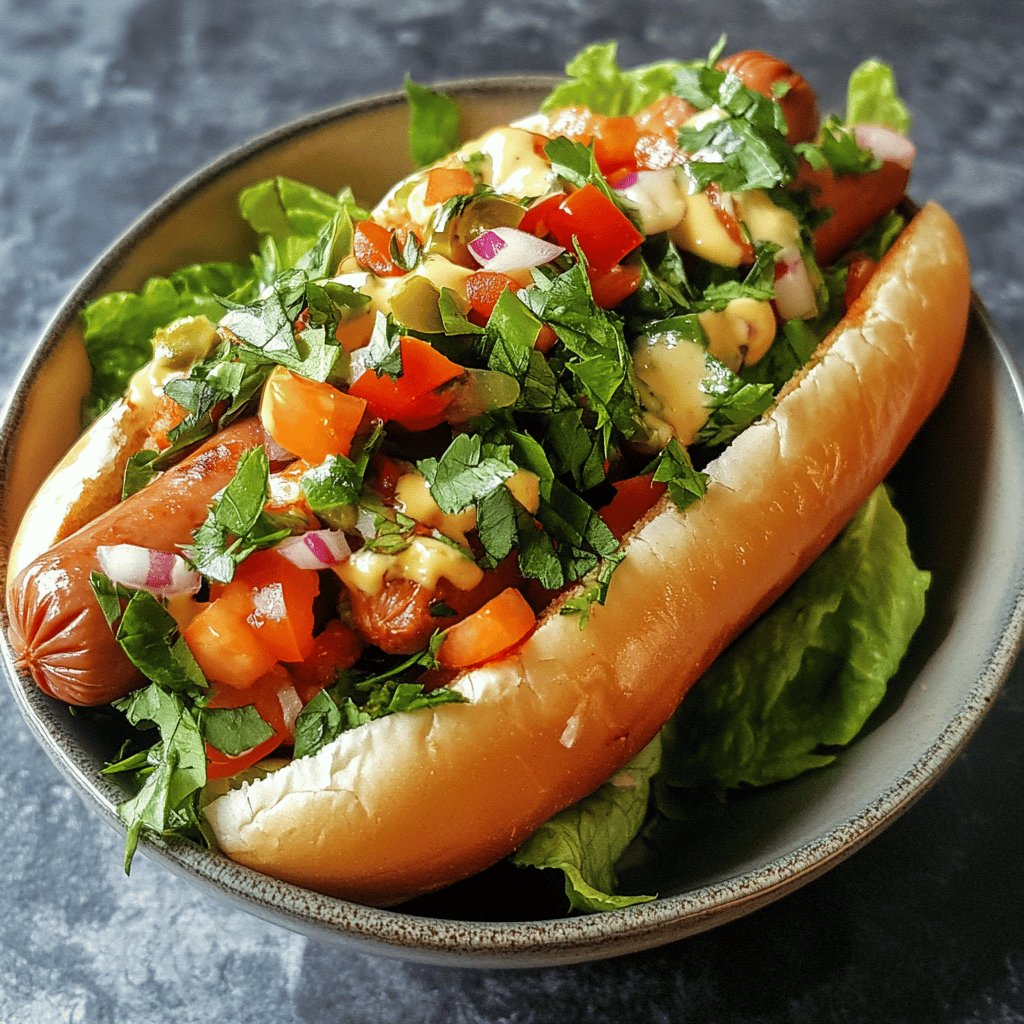 Einfacher Hot Dog Salat
