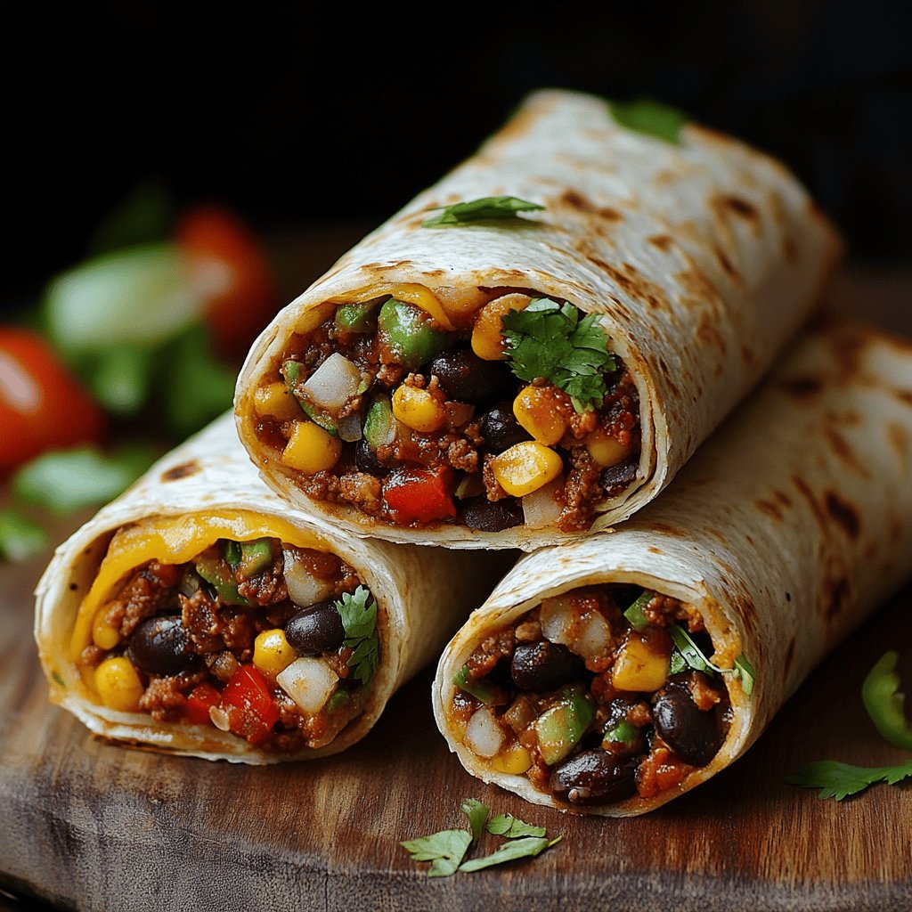 Leckere Mexikanische Wraps
