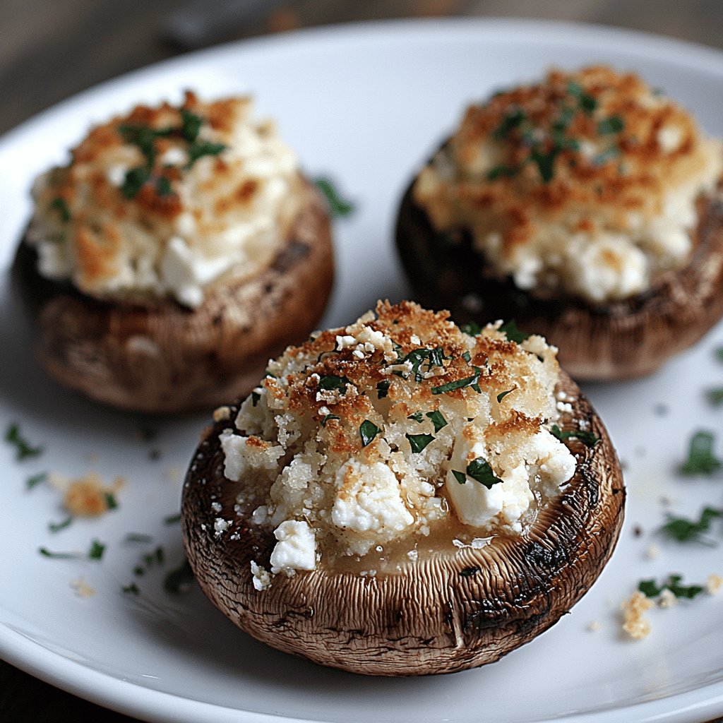 Gefüllte Champignons mit Feta