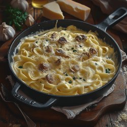 Käse-Sahne-Nudelgericht