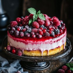 Fruchtige Rote Grütze Torte