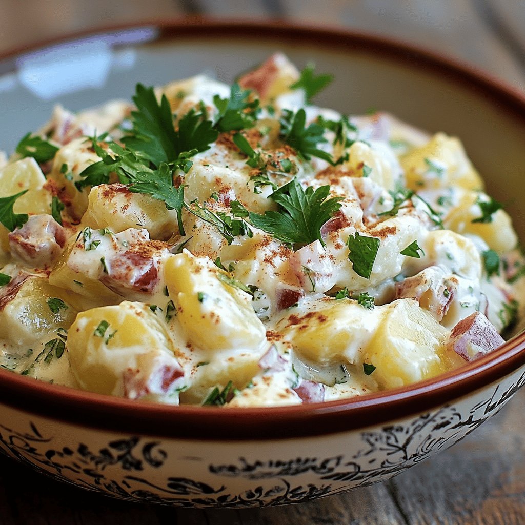 Traditioneller Düsseldorfer Kartoffelsalat
