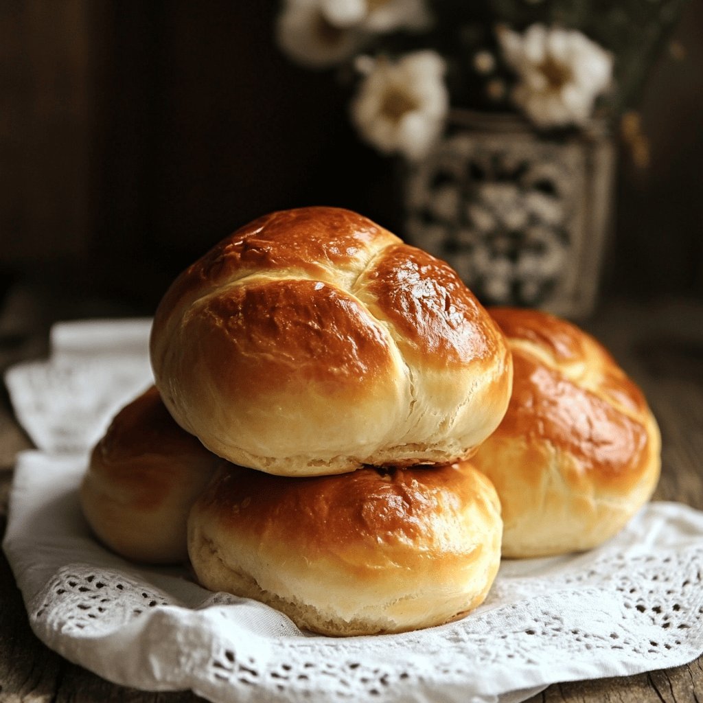 Traditionelle süße Hefebrötchen