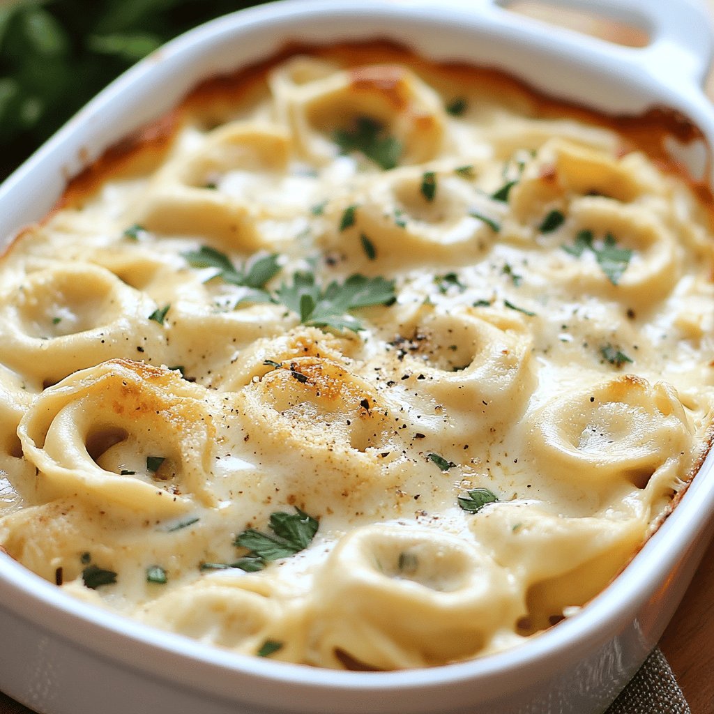 Tortellini in Knoblauch-Sahnesauce