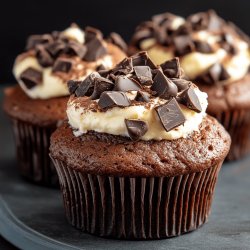 Doppelte Schokoladen-Käsekuchen-Muffins