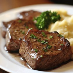 Minutensteak mit Kartoffelpüree