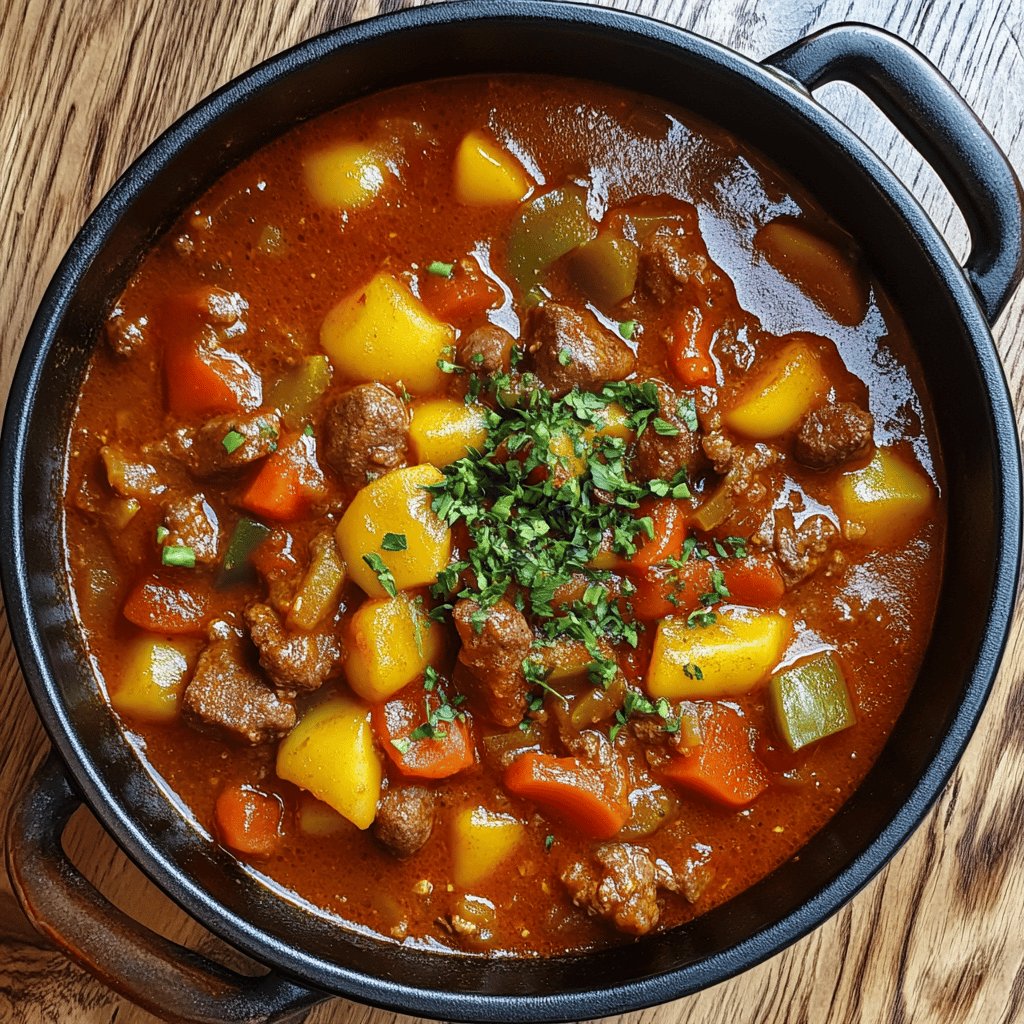Gulaschsuppe aus dem Dutch Oven