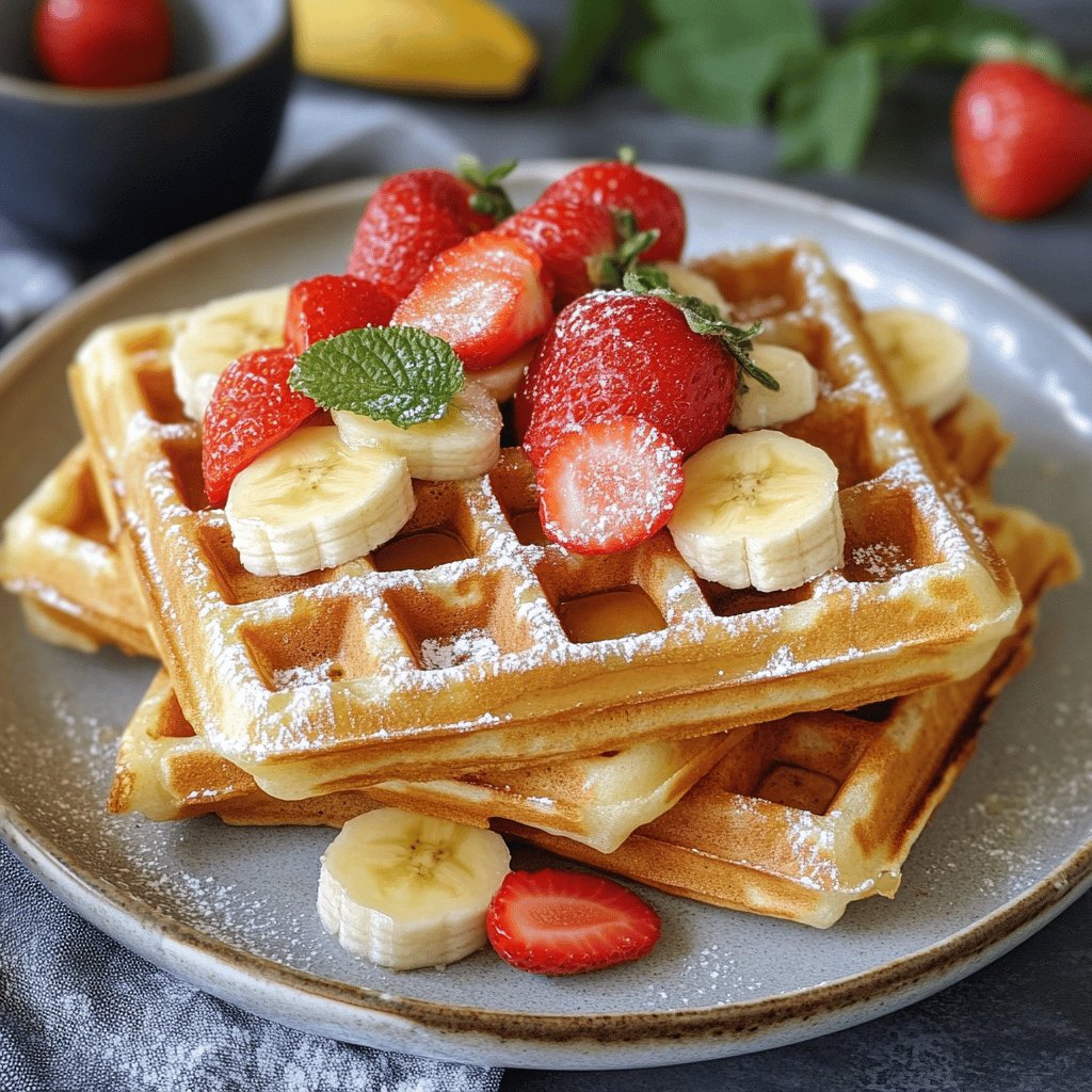 Bananenwaffeln ohne Zucker und Ei