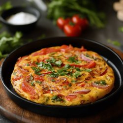 Paprika-Tortilla nach spanischer Art
