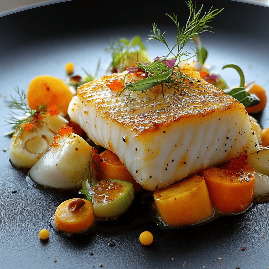 Barschfilet auf Gemüse