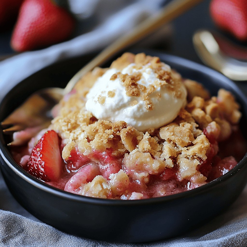 Erdbeer-Rhabarber-Crumble