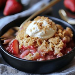 Erdbeer-Rhabarber-Crumble