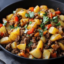 Herzhafte Kartoffel-Hack-Pfanne