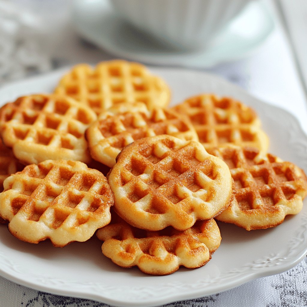 Knusprige Waffelplätzchen