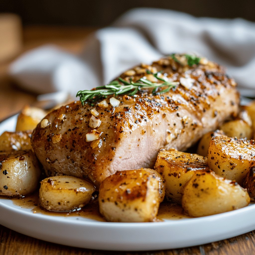 Überbackenes Schweinefilet