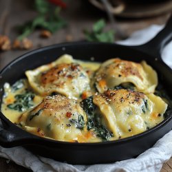Traditionelle Spinatknödel
