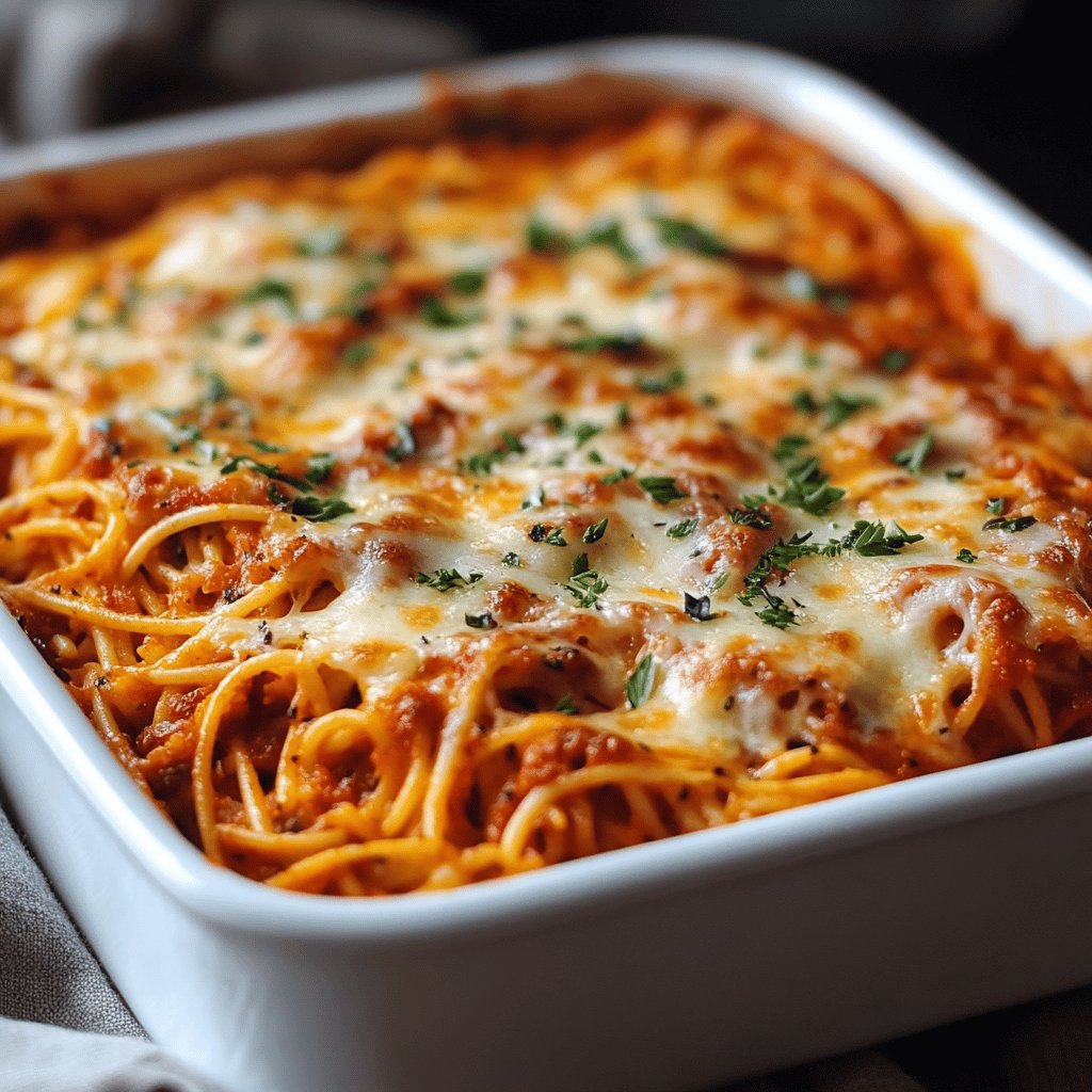 Überbackene Spaghetti