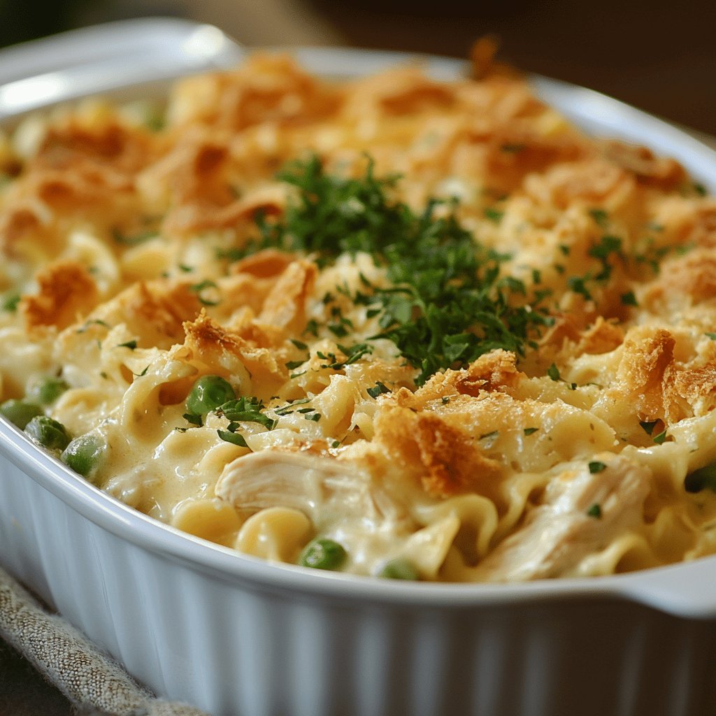 Hühnchen-Nudelauflauf