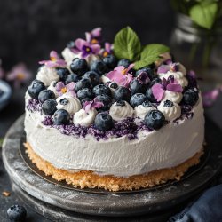 Erfrischende Joghurt-Heidelbeer-Torte