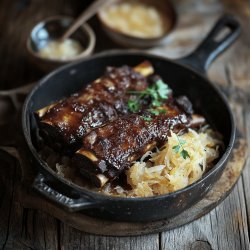 Herzhafte Rippchen mit Sauerkraut
