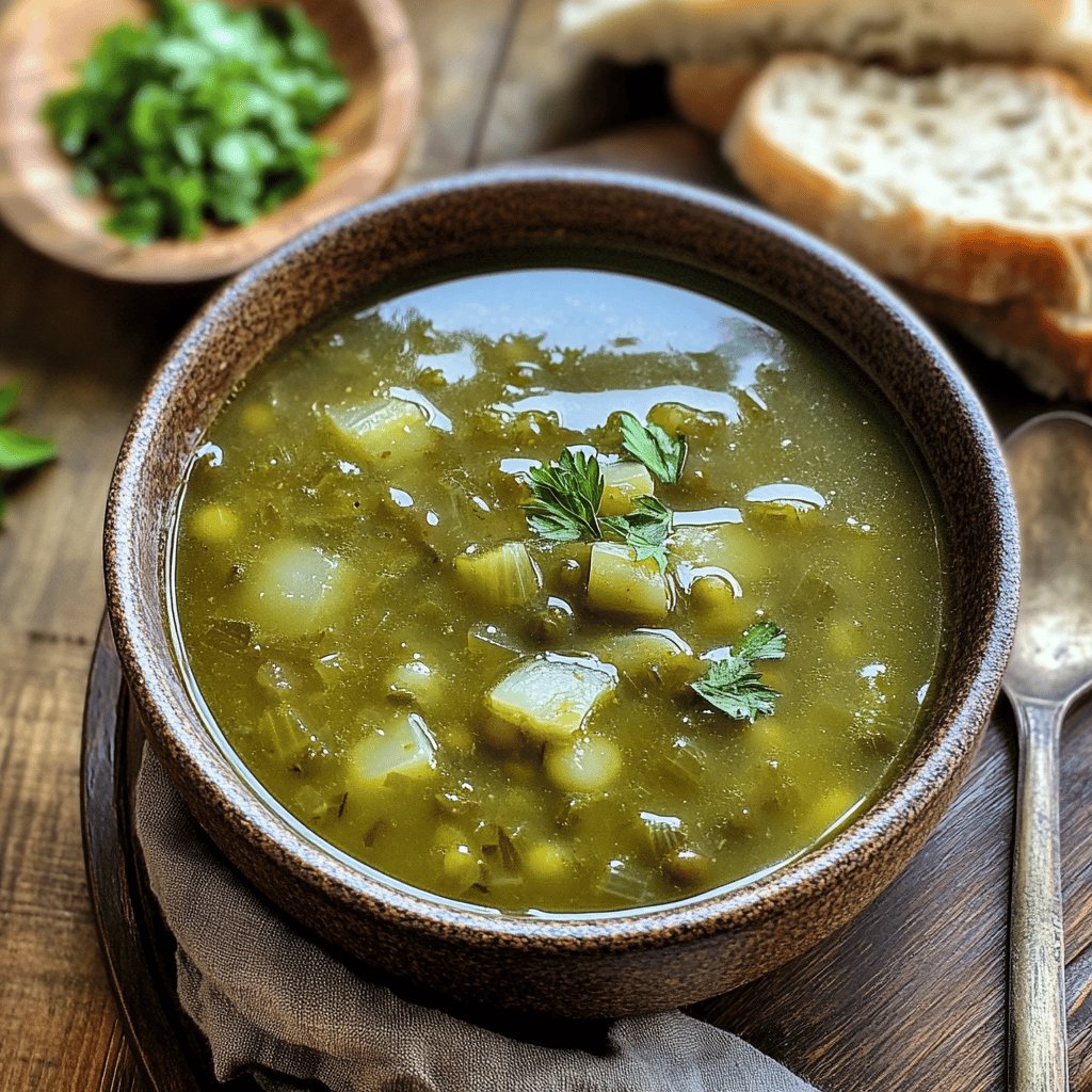 Hausgemachte Grüne Bohnensuppe