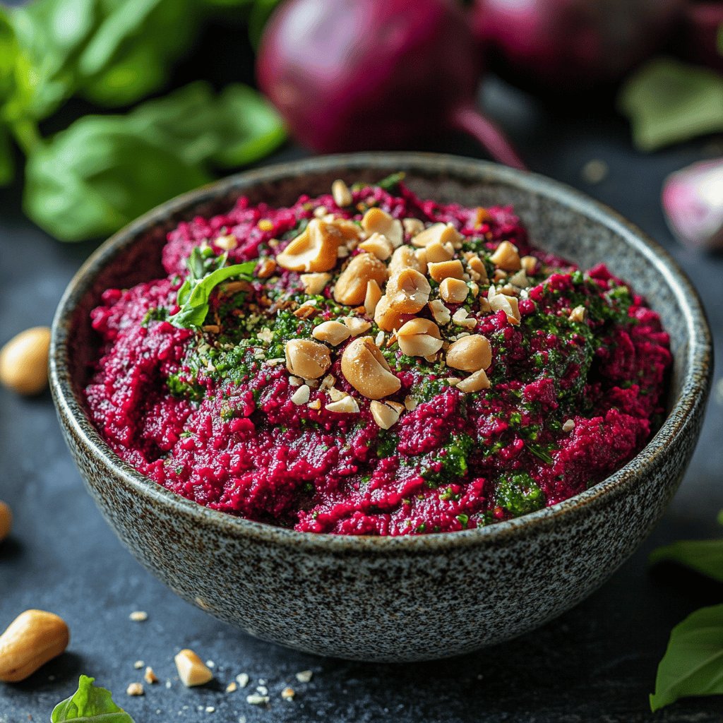 Rote-Bete-Pesto mit Erdnüssen