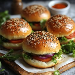 Vegane Vollkorn-Burgerbrötchen