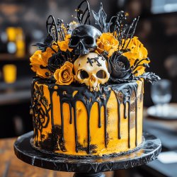 Schwarz-Gelbe Schokotorte