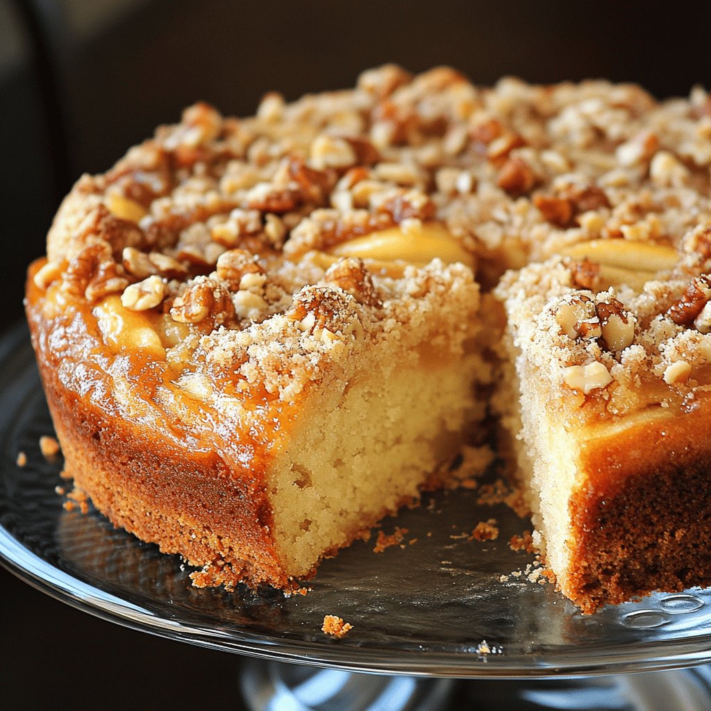 Apfeltorte mit Nussstreuseln