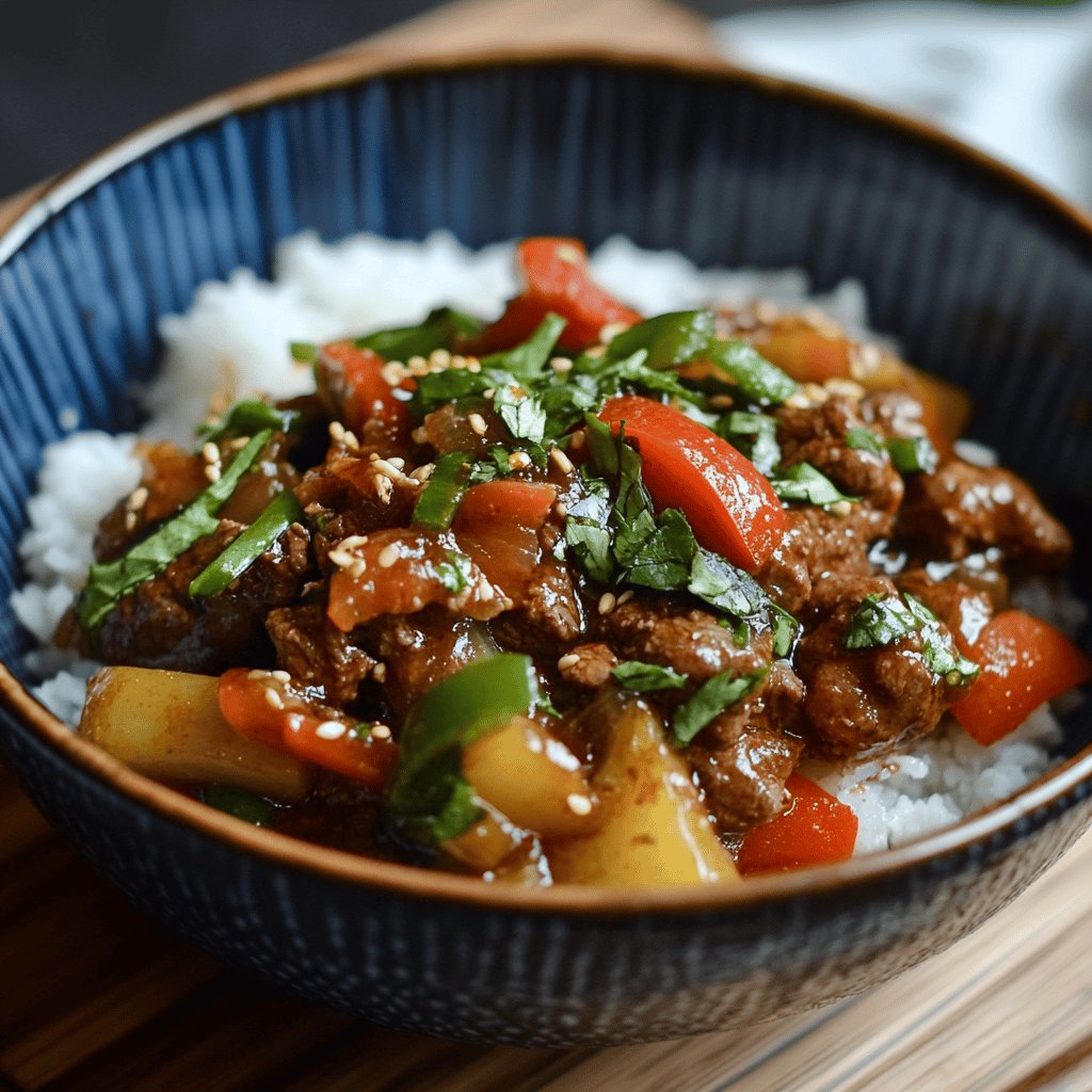 Pfannengerührtes Rindfleisch-Curry