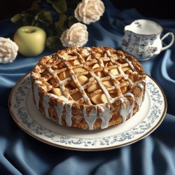 Gedeckter Apfelkuchen für Diabetiker