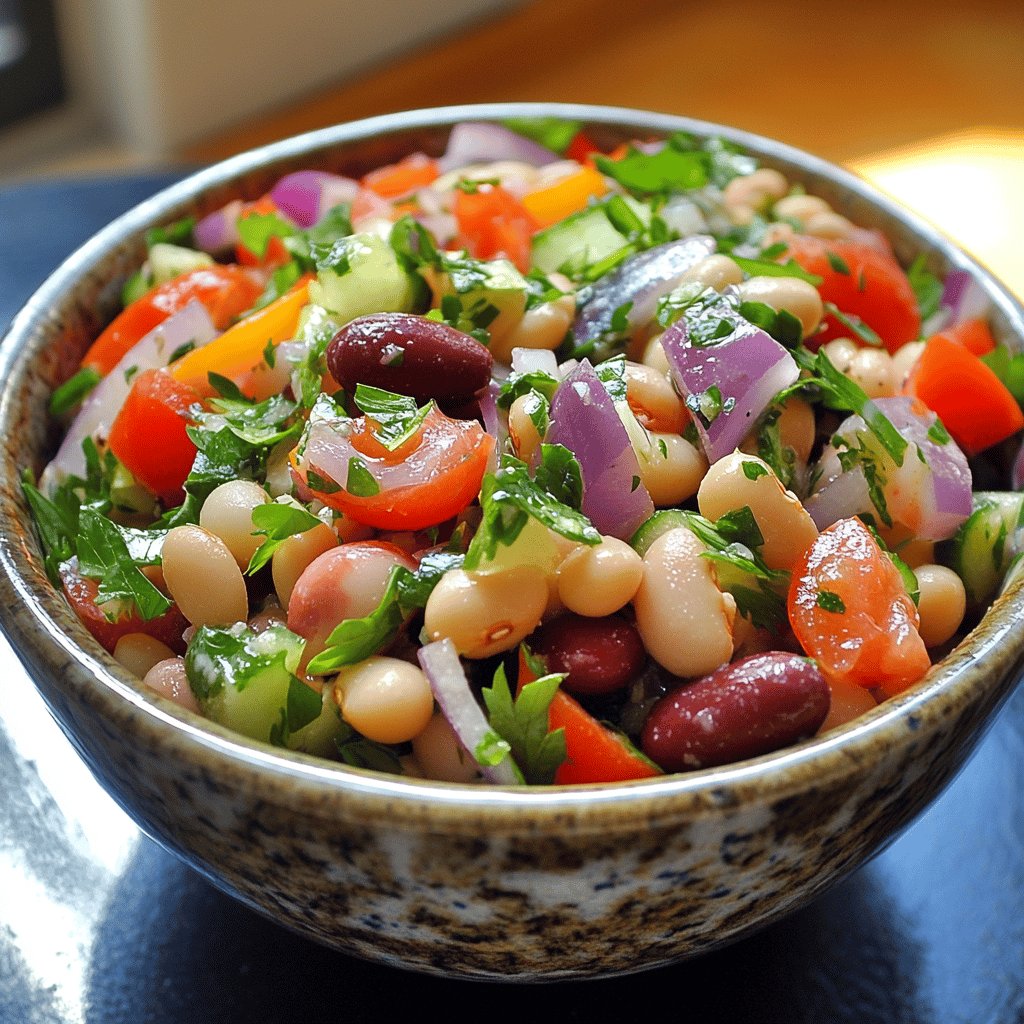 Erfrischender Bohnensalat