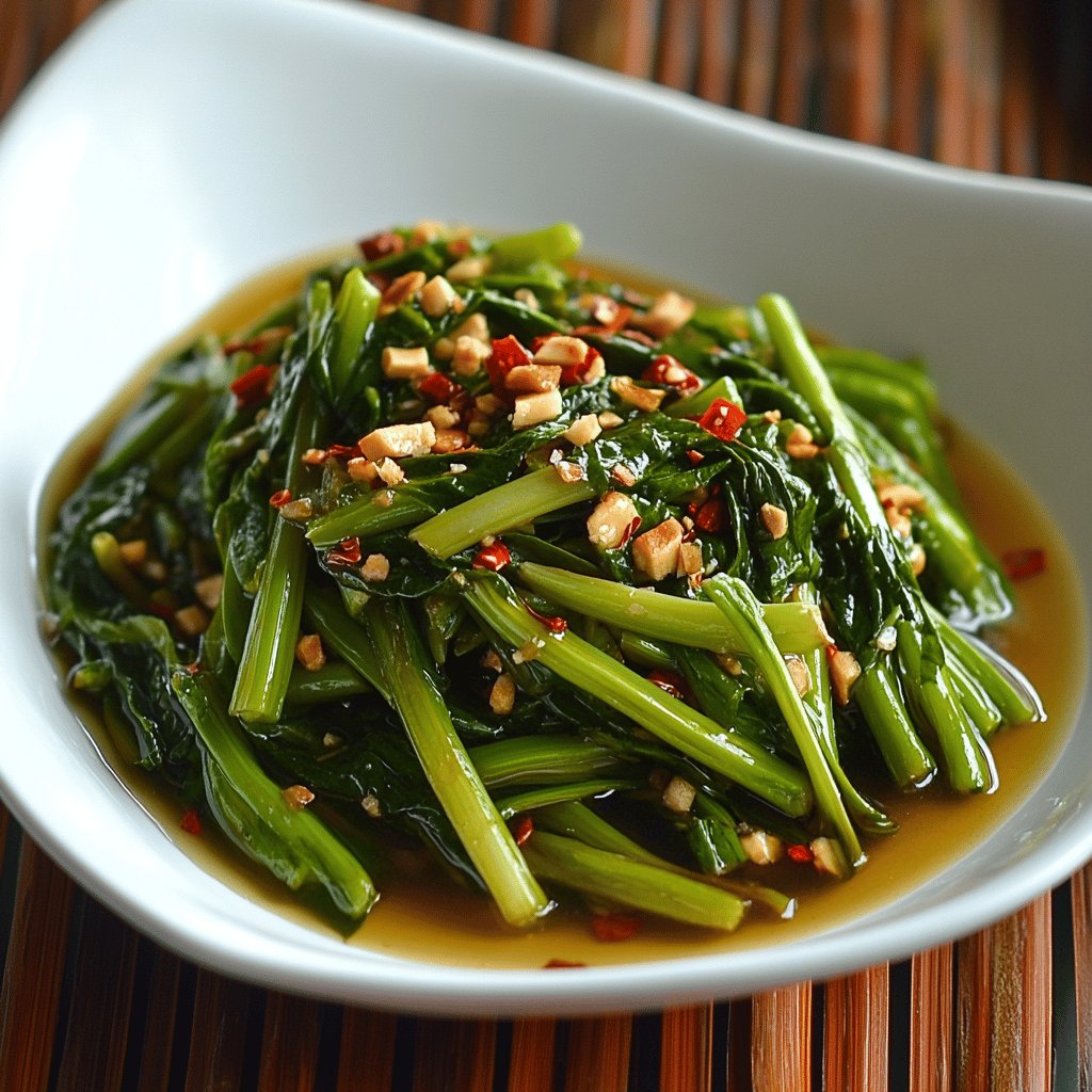 Gebratener Thai-Wasserspinat