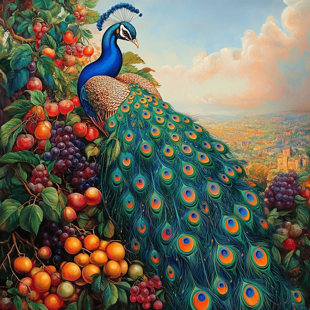 Fruchtiger Pfau-Snack