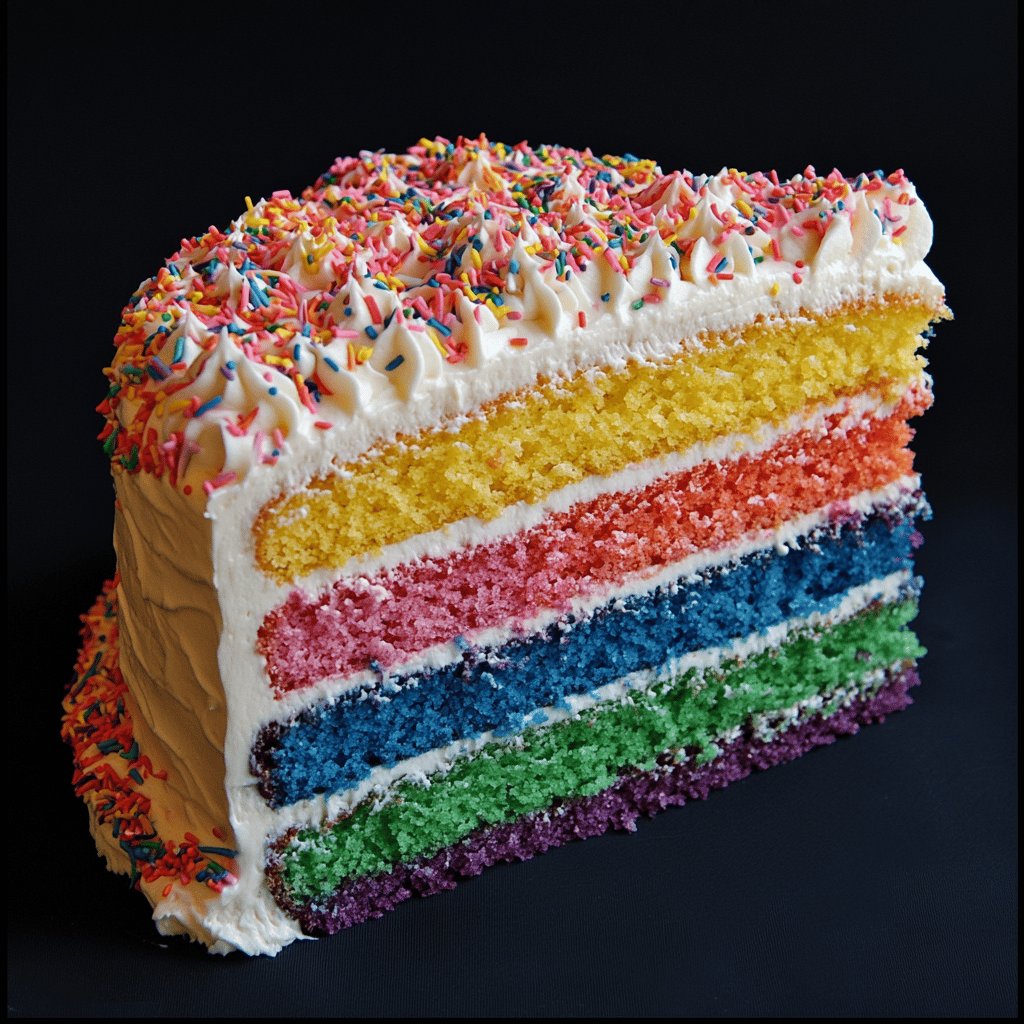 Bunter Regenbogenkuchen