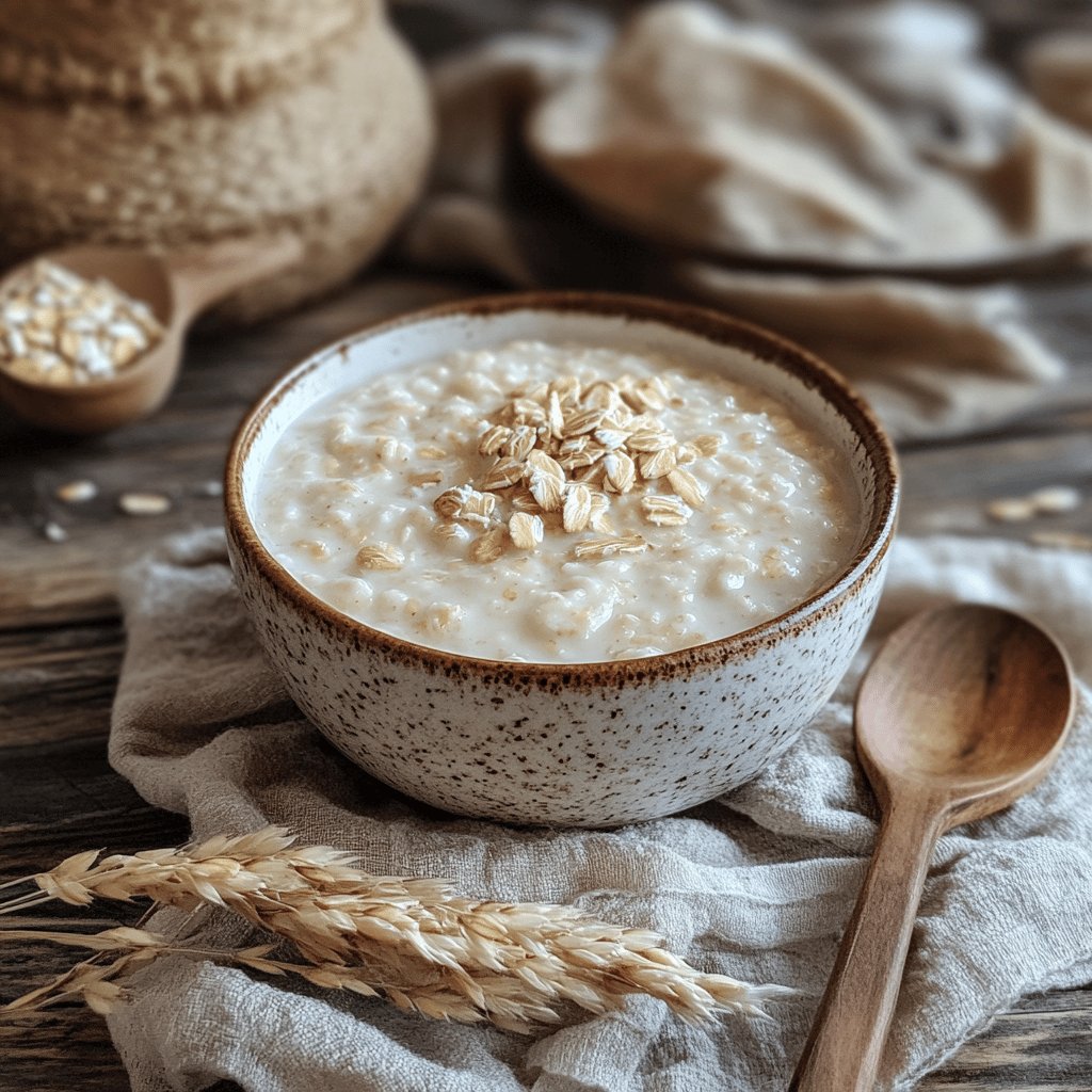 Hafermilch-Porridge ohne Zucker