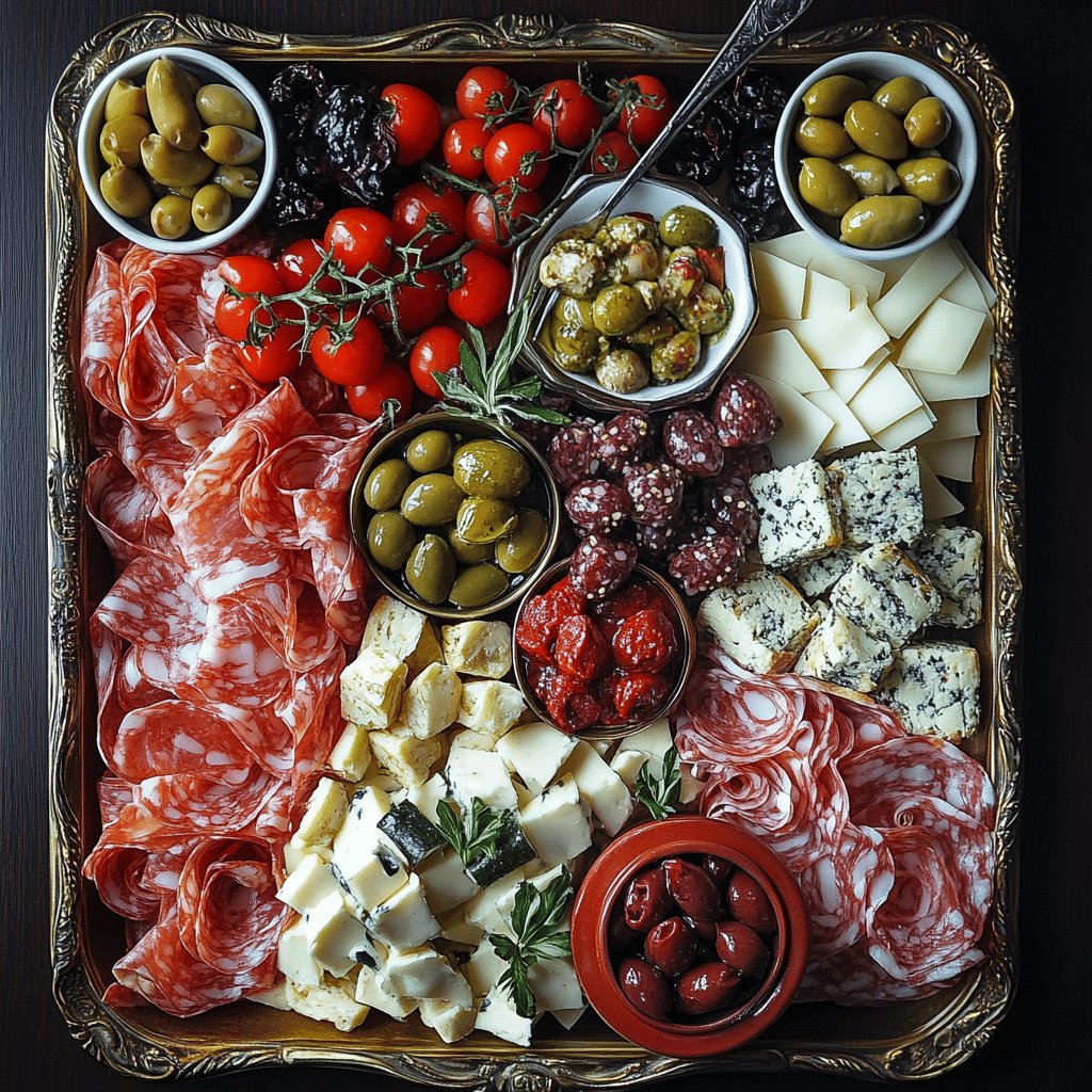 Bunte Antipasti vom Blech