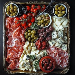 Bunte Antipasti vom Blech