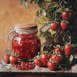 Klassische Erdbeer-Rhabarber-Marmelade