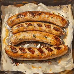 Köstliche Bratwurst aus dem Ofen