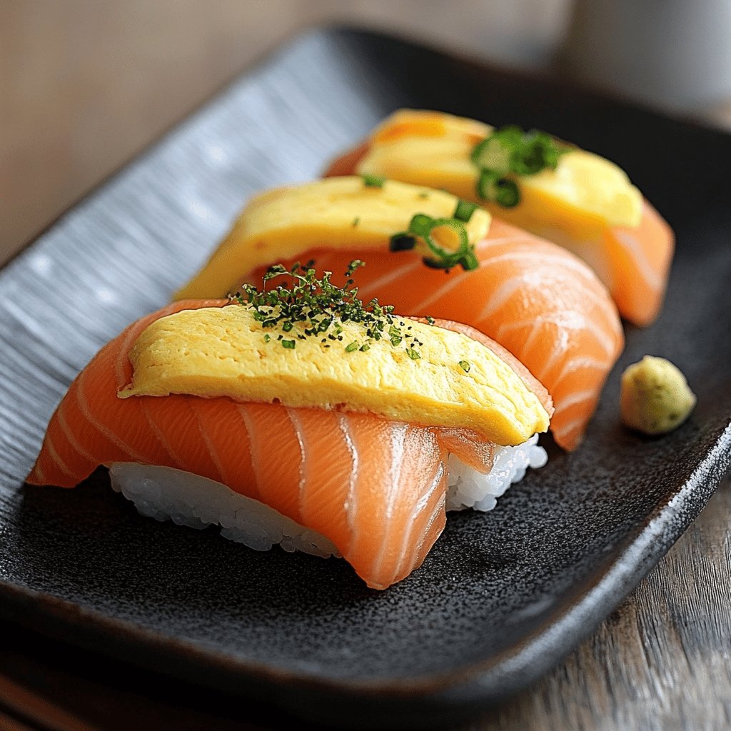 Sushi mit Omelett
