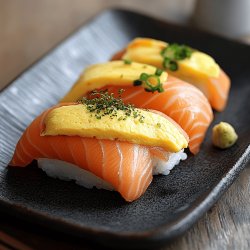 Sushi mit Omelett