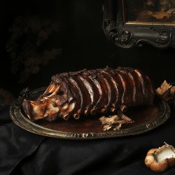 Rehrücken im Ofen gebraten