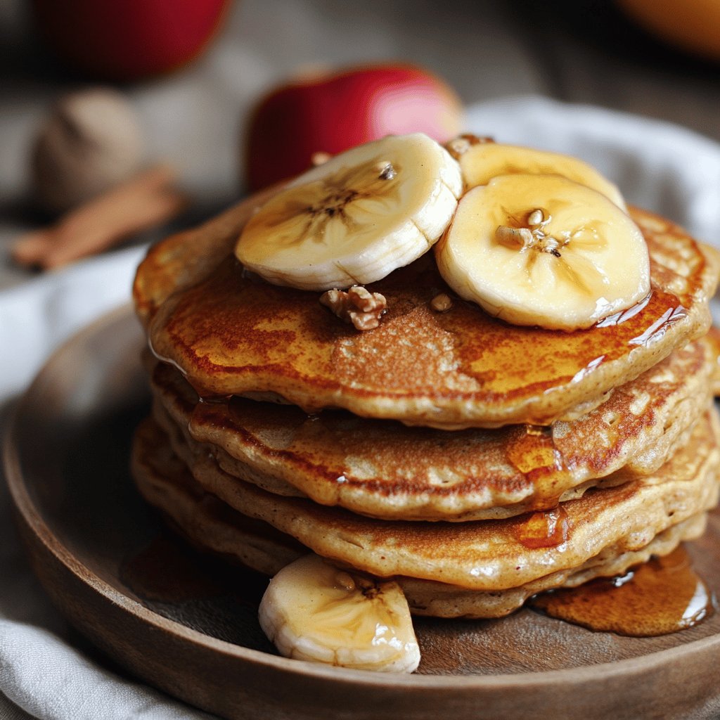 Gesunde Apfel-Bananen-Pancakes